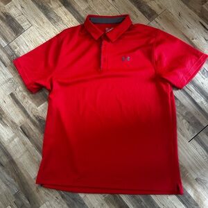 Under Armour Men's Bright Red Polo